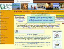 Tablet Screenshot of glorioussafaris.com